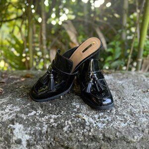 Tahari Black Patent Mules (Size 10)